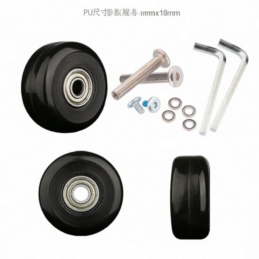 スーツケースやトロリーの修理用、静音性と耐摩耗性に優れた交換 - Silent Replacement Luggage Wheels のレビューと価格