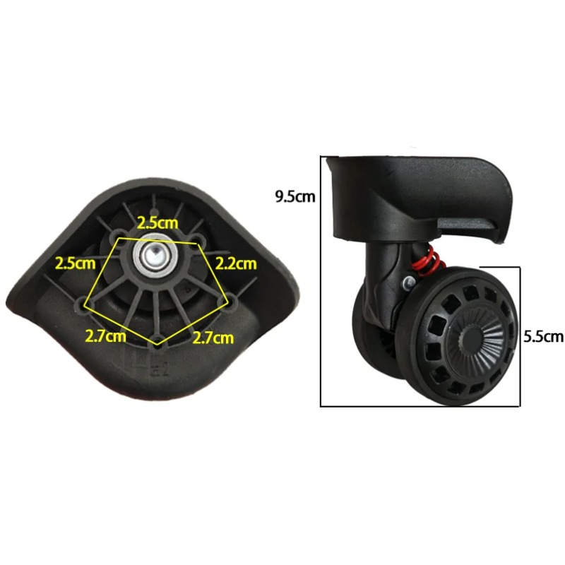 荷物用車輪交換用トロリーケースユニバーサルホイール静音耐摩耗 - Silent Replacement Luggage Wheels のレビューと価格
