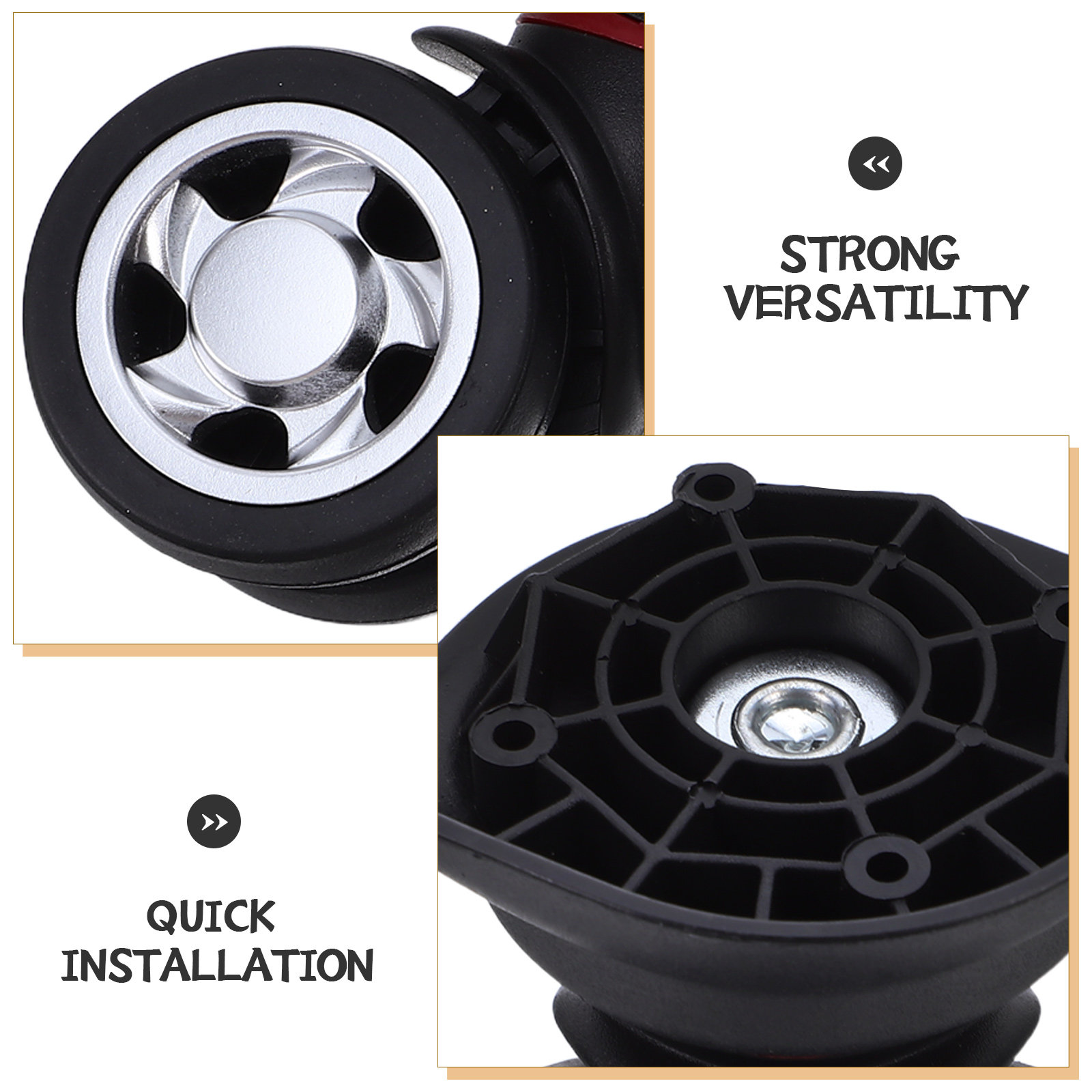 2個入り、汎用性の高いスーツケース用車輪。耐摩耗性に優れ、静 - Silent Replacement Luggage Wheels のレビューと価格