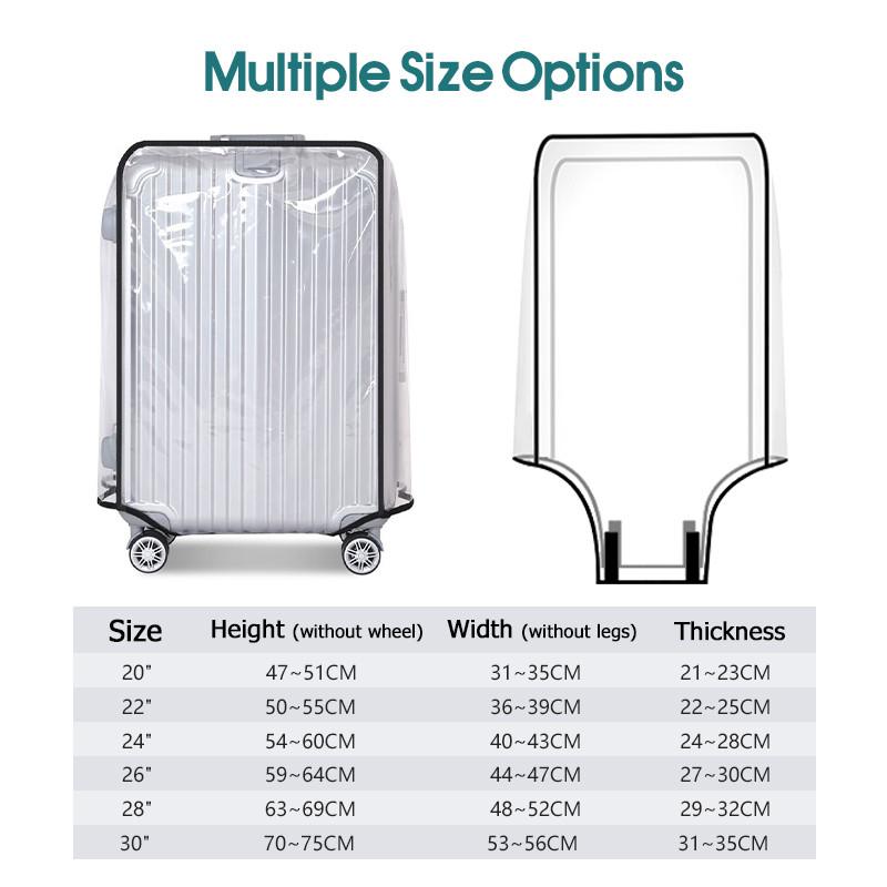 防水透明スーツケースカバー。PVC製で、防塵・耐摩耗性に優れ - Luggage Protective Cover Transparent のレビューと価格