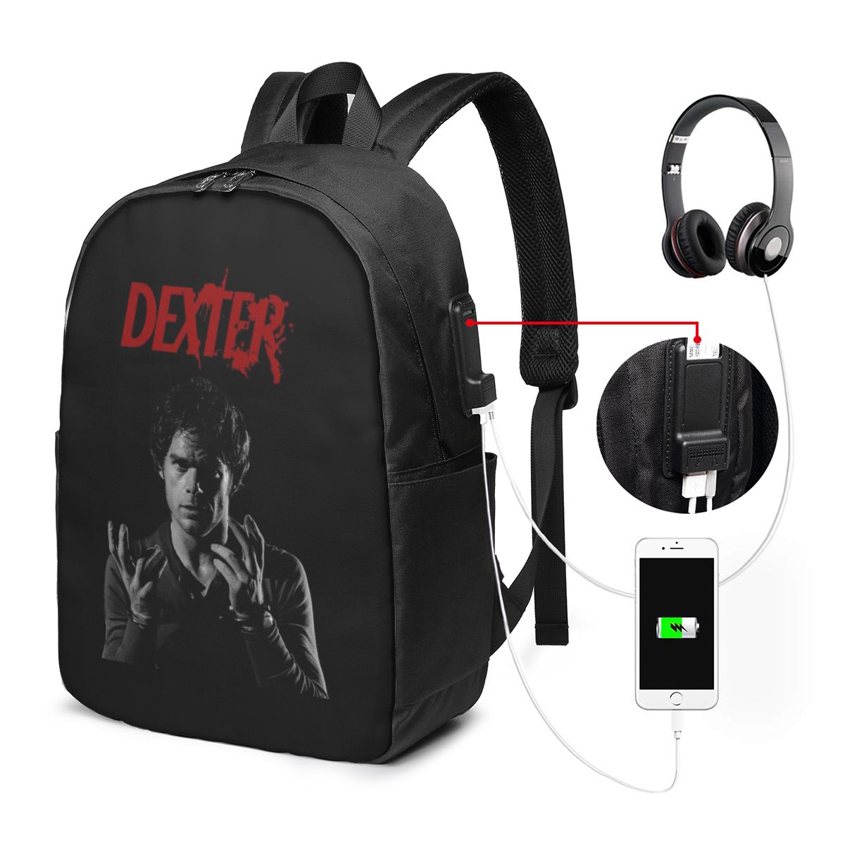 映画デクスター・モーガンバックパック旅行ノートブックバッグコ - Backpacks のレビューと価格