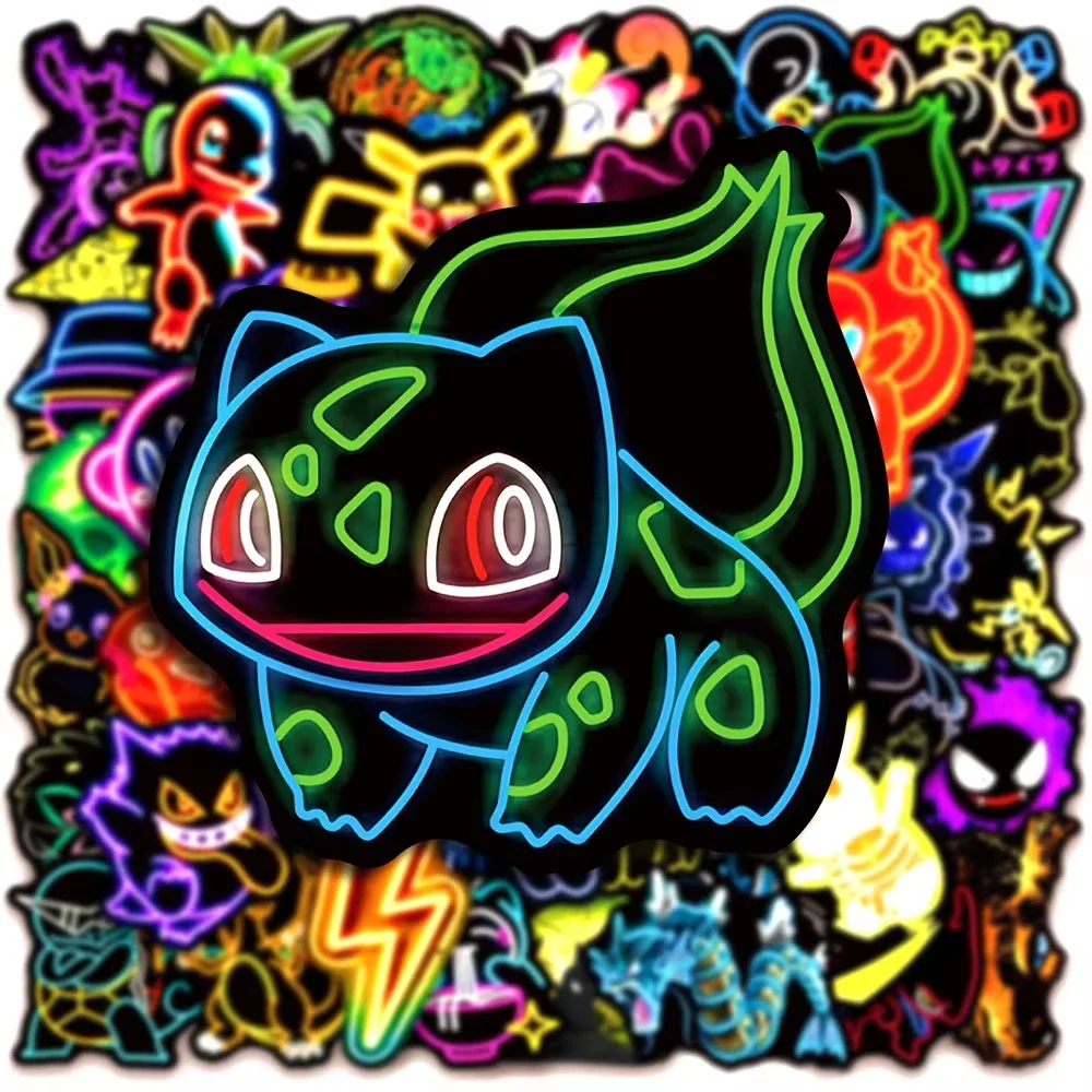 100個入り ネオンカラー ポケモン ステッカー 防水 DI - Handbags のレビューと価格